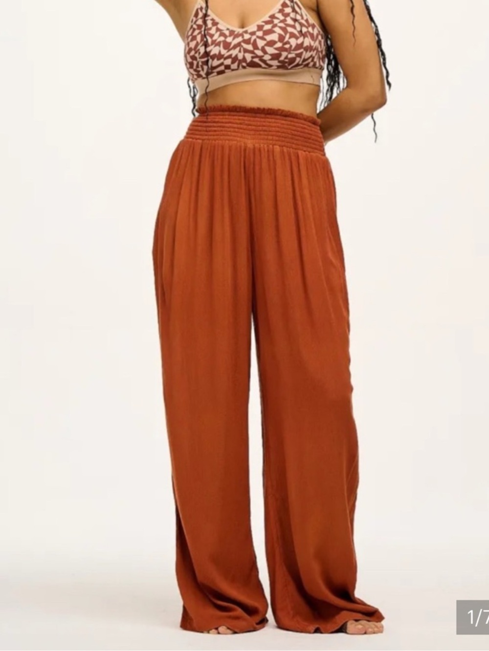 LUCY & YAK JODY TROUSERS IN TERRACOTTA